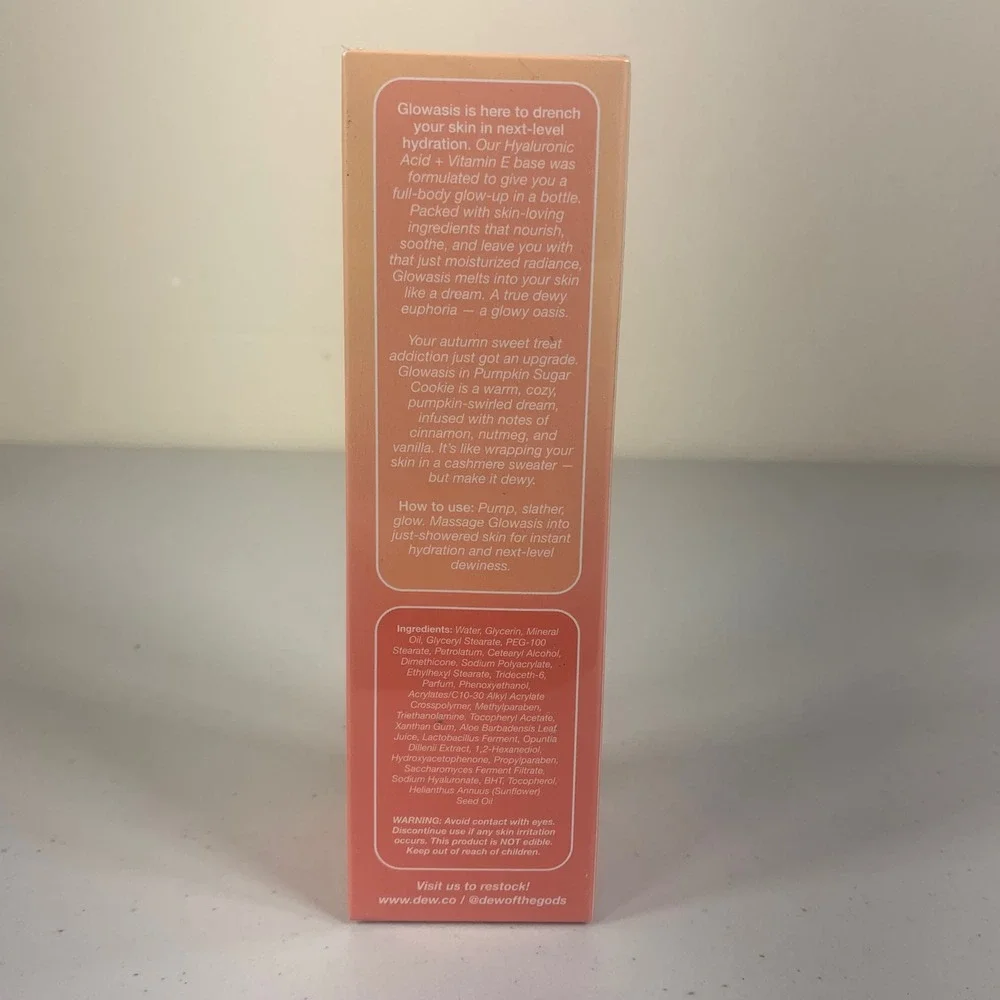 Dew of the Gods Glowasis Pumpkin Sugar‎ Cookie Vitamin Blend Body Lotion 3.38 oz